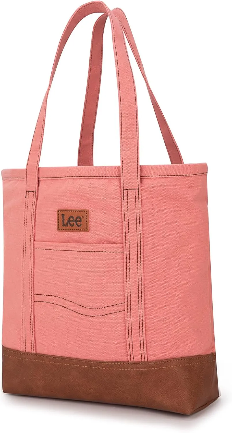 x Lee Tote Bag for Women Denim Canvas Top Handle Shoulder Purse Handbags with Multi-Pocket for Work, Travel & Everyday Use