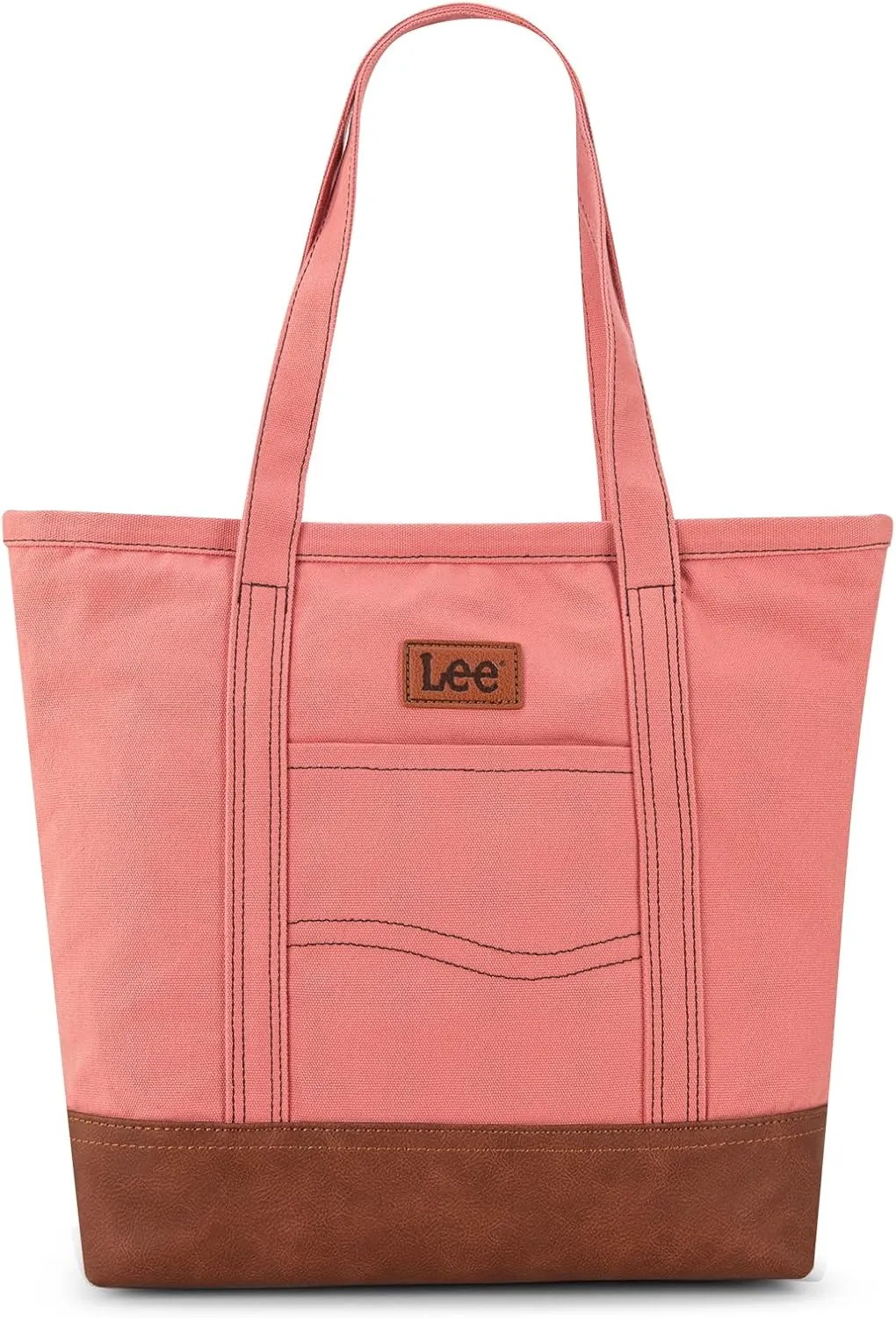x Lee Tote Bag for Women Denim Canvas Top Handle Shoulder Purse Handbags with Multi-Pocket for Work, Travel & Everyday Use