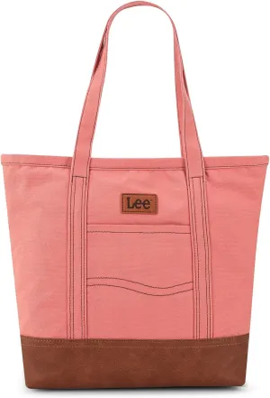 x Lee Tote Bag for Women Denim Canvas Top Handle Shoulder Purse Handbags with Multi-Pocket for Work, Travel & Everyday Use