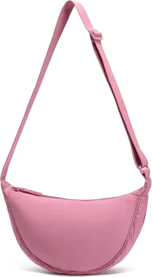 YIKOEE Crescent Bag for Women Men Small Sling Crossbody Bag with Half Moon Shape