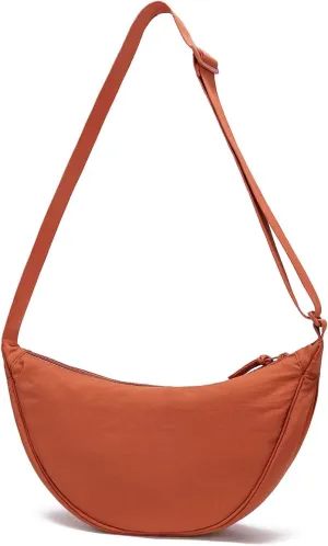 YIKOEE Crescent Bag for Women Men Small Sling Crossbody Bag with Half Moon Shape