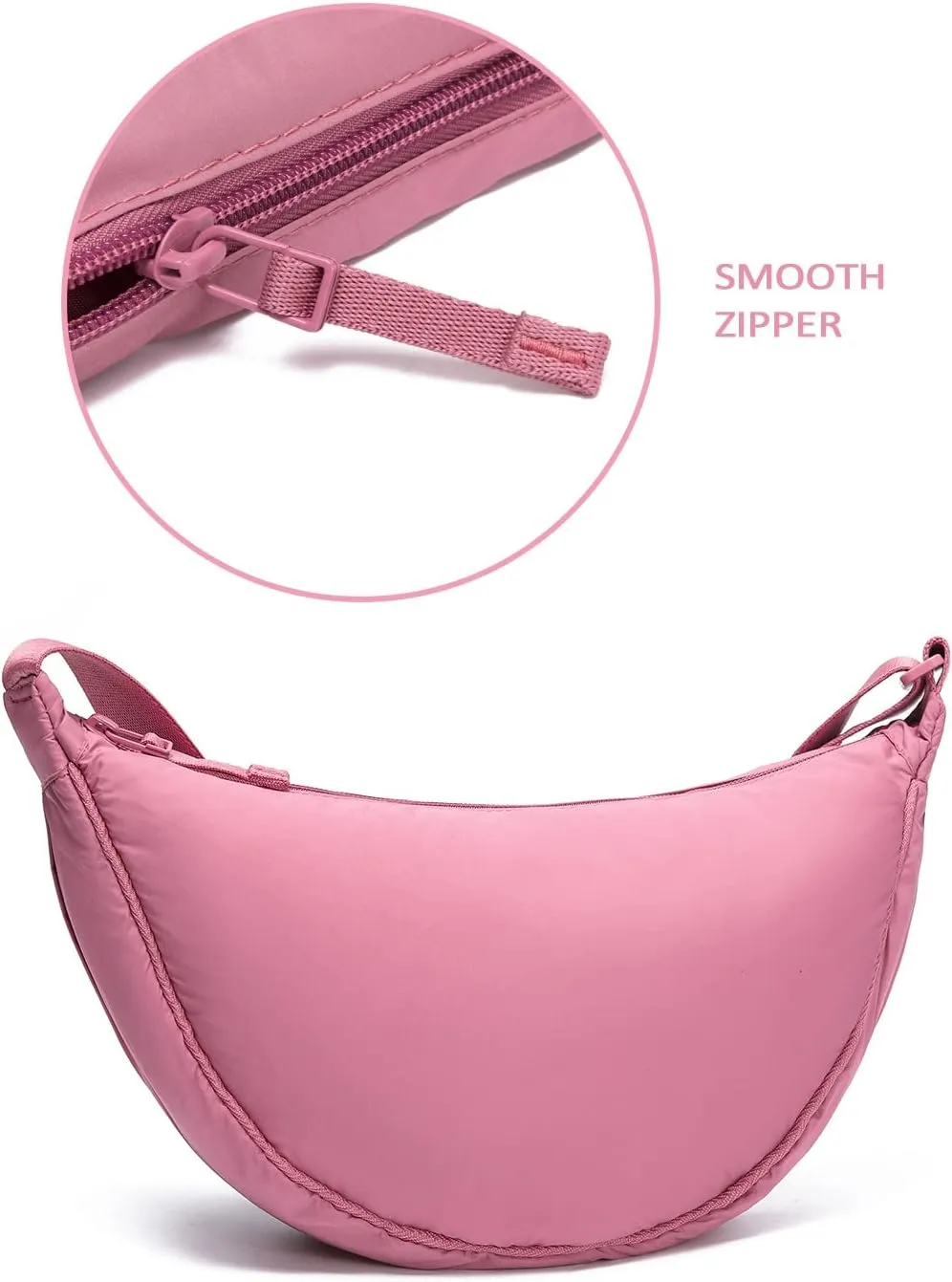 YIKOEE Crescent Bag for Women Men Small Sling Crossbody Bag with Half Moon Shape