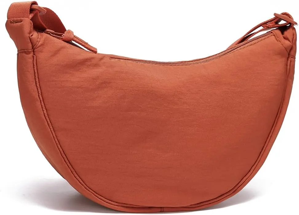 YIKOEE Crescent Bag for Women Men Small Sling Crossbody Bag with Half Moon Shape