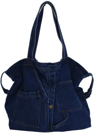 Yohora Shoulder Bag for Women Denim Crossbody Hobo Bag Casual Lightweight Handbag for Work Travel