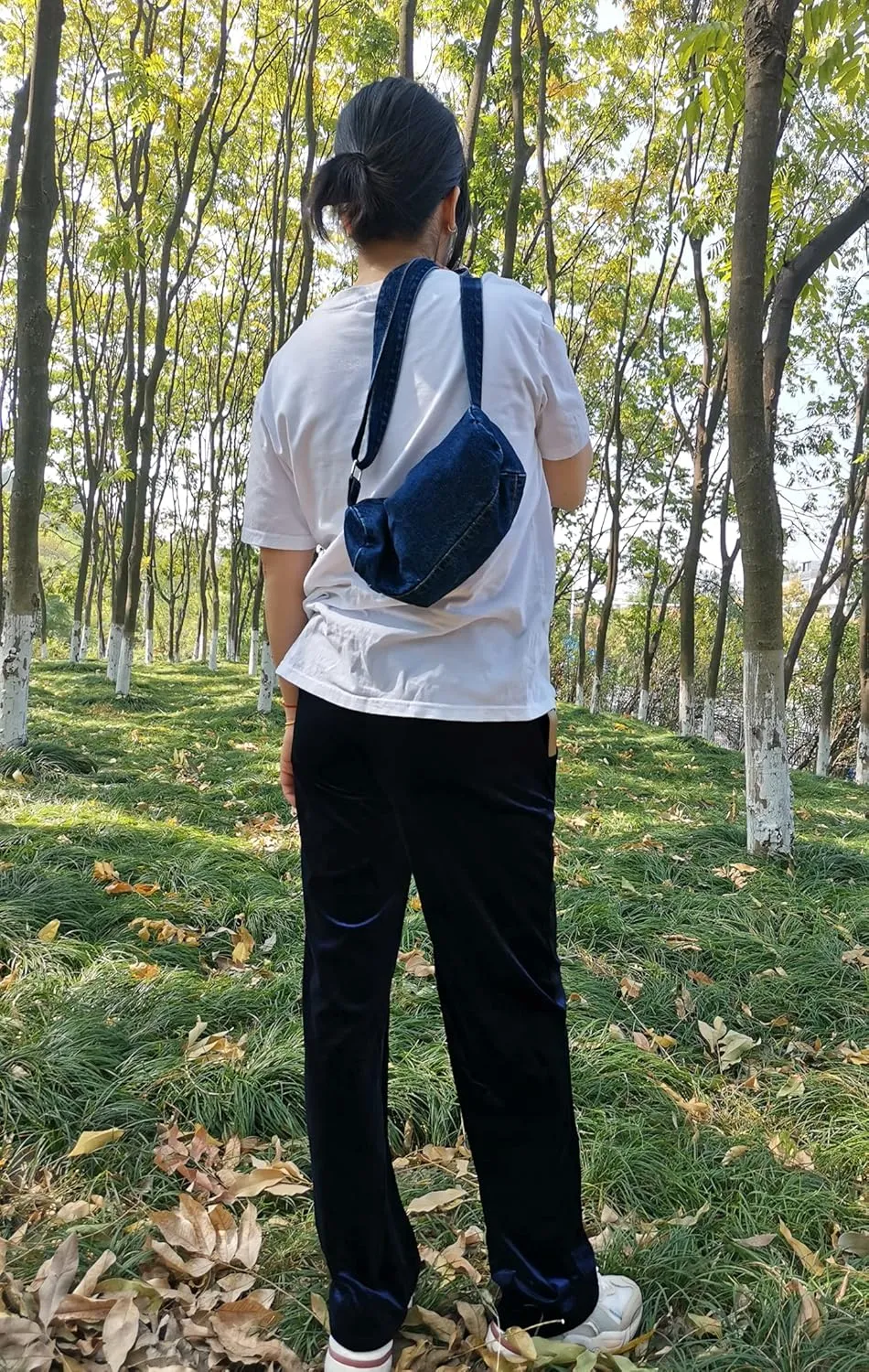 YunZh Denim Hobo Bag, Casual Style Lightweight Classic Retro Travel Shopper Purse Shoulder Handbag Messenger Bag