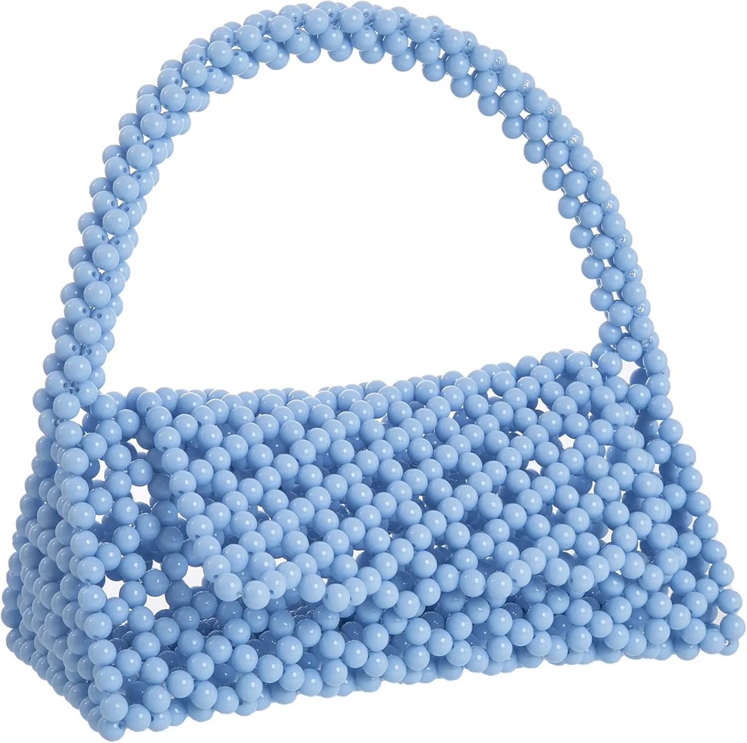 YUSHINY Candy Color Acrylic Beaded Hollow Handbag Evening Clutch Triangle Bags for Wedding Party