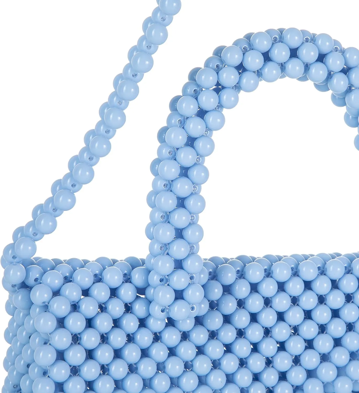 YUSHINY Women Acrylic Beaded Clutch Macaron Color Message Bag with Strap for Wedding Evening Party