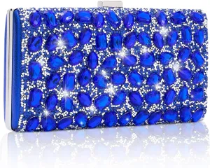 YYW Women Rhinestone Clutch Purse Evening Bag Sparkly Crystal Beaded Handbag for Party