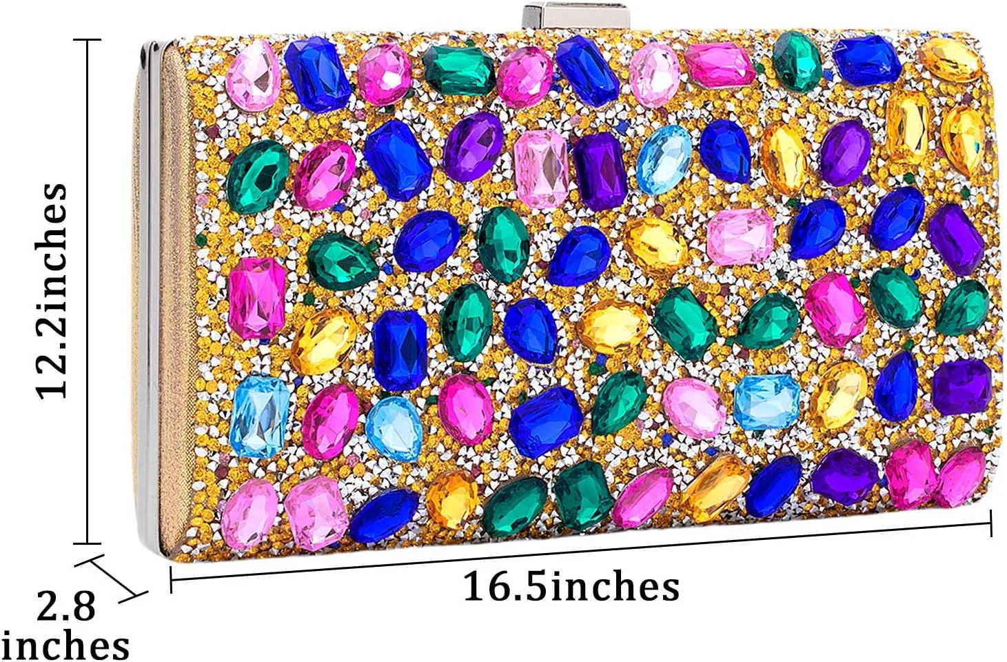 YYW Women Rhinestone Clutch Purse Evening Bag Sparkly Crystal Beaded Handbag for Party