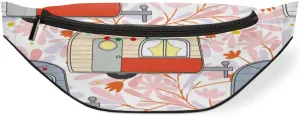 Yzrwebo Camp Recreational Vehicle Crossbody Fanny Packs for Women Man, Motor Home Belt Bags Fashion Waterproof Sports Waist Bag Pack with Adjustable Strap for Casual Travel Hiking Running Cycling