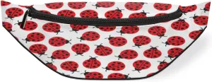 Yzrwebo Red Ladybug Crossbody Fanny Packs for Women Man, Ladybugs Pattern Belt Bags Fashion Waterproof Sports Waist Bag Pack with Adjustable Strap for Casual Travel Hiking Running Cycling