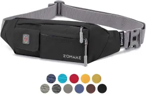 ZOMAKE Small Crossbody Fanny Pack for Women Men, Runner Belt Bag with Adjustable Strap, Water Resistant Waist Bag for Running