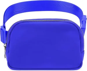 ZOPPEN Fanny Packs for Women Mini Belt Bag, Small Waist Bag Water Proof Fanny Pack Crossbody with Adjustable Strap, Everywhere Belt Bag Dupes for Travel Running Hike Work Out, Blue